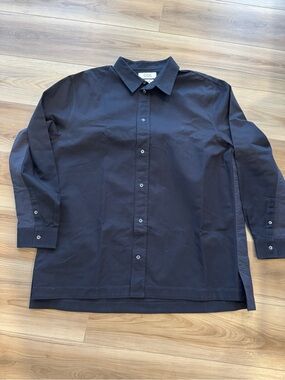 COS Relaxed Fit Button-Down Shirt in Navy